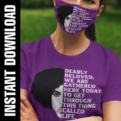 Prince Dearly Beloved Mask Design PNG SVG