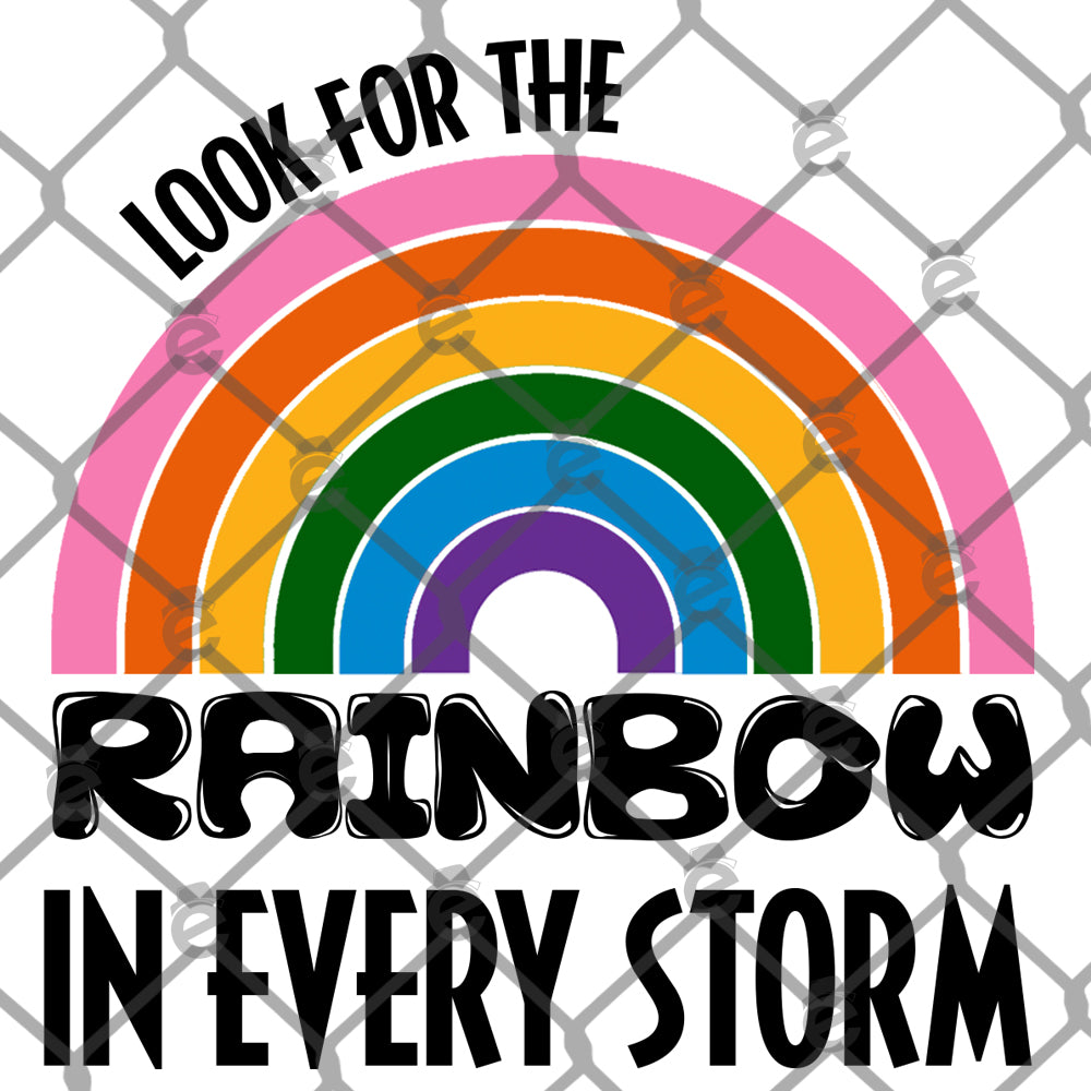 Look for the Rainbow in Every Storm PNG SVG