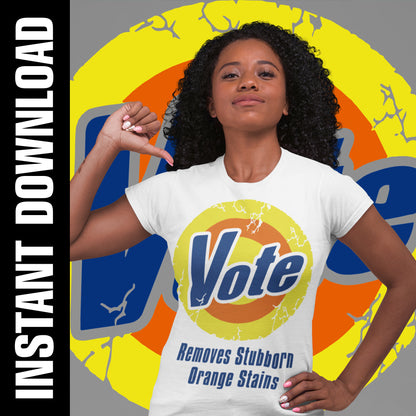 Vote Removes Stubborn Orange Stains PNG SVG
